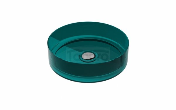 BESCO Umywalka nablatowa Enya Ocean Breeze + syfon chrom #UME-36-OBC