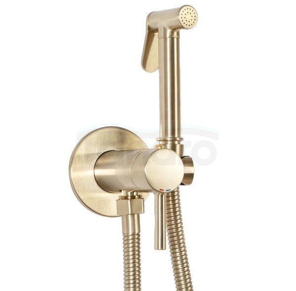 REA - Bateria Bidetowa LOOP Gold Brush/Złota Szczotkowana