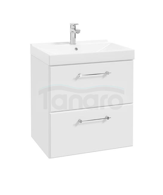 DEFTRANS szafka pod umywalkę z dwiema szufladami 60x60 Mo-re D60 biały mat 291-D-06001