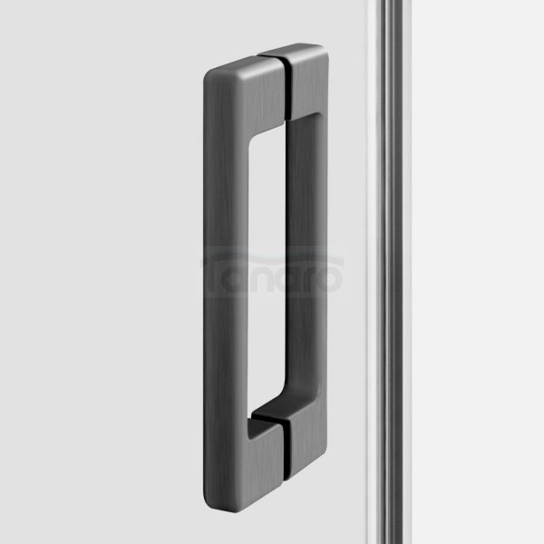 NEW TRENDY Kabina prysznicowa PRIME GUNMETAL BRUSHED 1D prostokątna P 130x100x200 szkło czyste 6mm Active Shield 2.0 K-4839