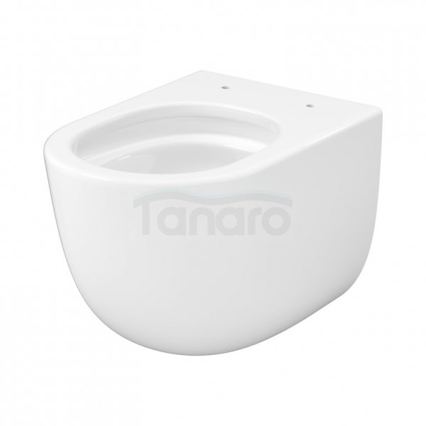 CERSANIT SET C947: MISKA ZAWIESZANA REMO PRO OVAL TORNADO Z DESKA DUROPLASTOWA SLIM S4035-001