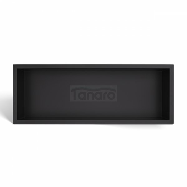 BALNEO WALL-BOX ONE Black Półka wnękowa ze stali nierdzewnej czarna 60x20x10 cm