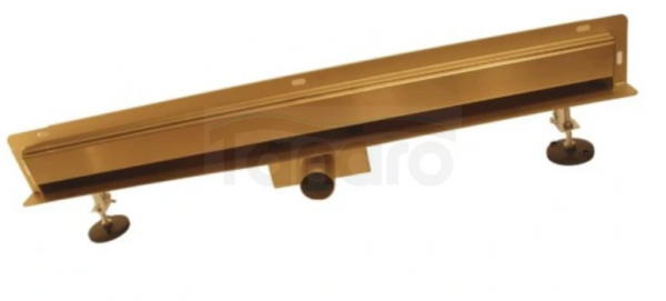 AQUALINE Odpływ liniowy ścienny złoty gold 2w1 pod płytkę 120cm S04GL1200