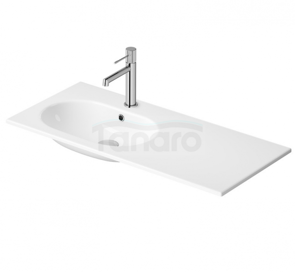 CERSANIT - Umywalka wpuszczana ZEN BY CERSANIT 100 z blatem PRAWA Biała  K117-005-BOX
