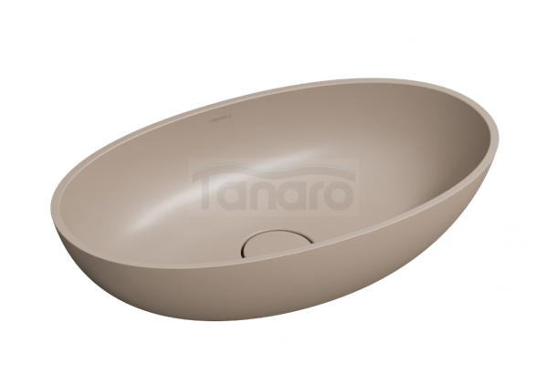 OMNIRES umywalka nablatowa, 60 x 35 cm SHELL M+ dune beige mat (DB) SHELLUNDB