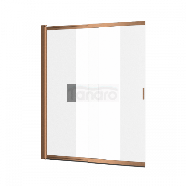 EXCELLENT Liner parawan nawannowy 110x140 cm rozsuwany 2-częściowy lewy / prawy, miedziany szczotkowany KAEX.2960.1100.LP