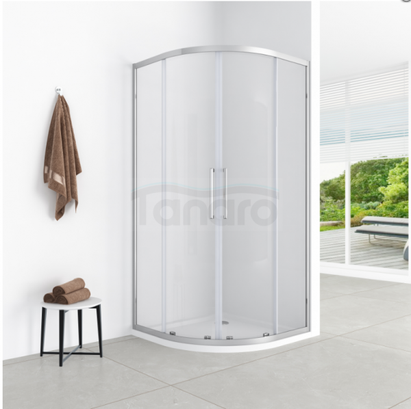 AQUAFORM KABINA PÓŁOKRĄGŁA LAZURO 90X90X200 CHROM, SZKŁO CZYSTE 6MM EASY CLEAN AQ.100-502104