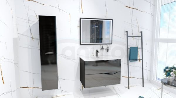 LAVITA Szafka wisząca Kolorado Black Glossy 