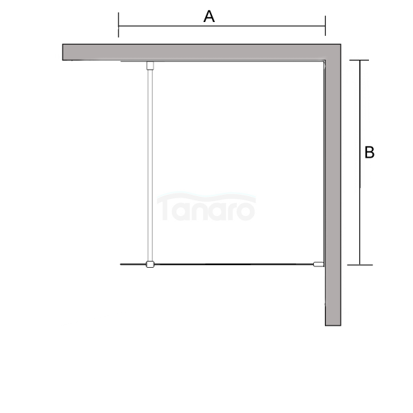 SEA HORSE - Kabina ścianka WALK-IN 80x200 ZŁOTY PROFIL szkło 8mm EASY-IN BKP251T08Z