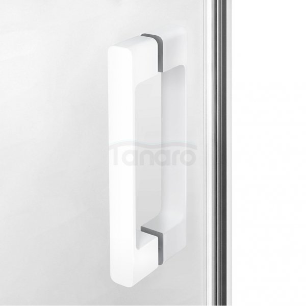 NEW TRENDY Drzwi wnękowe prysznicowe przesuwne podwójne PRIME WHITE 140x200 D-0435A