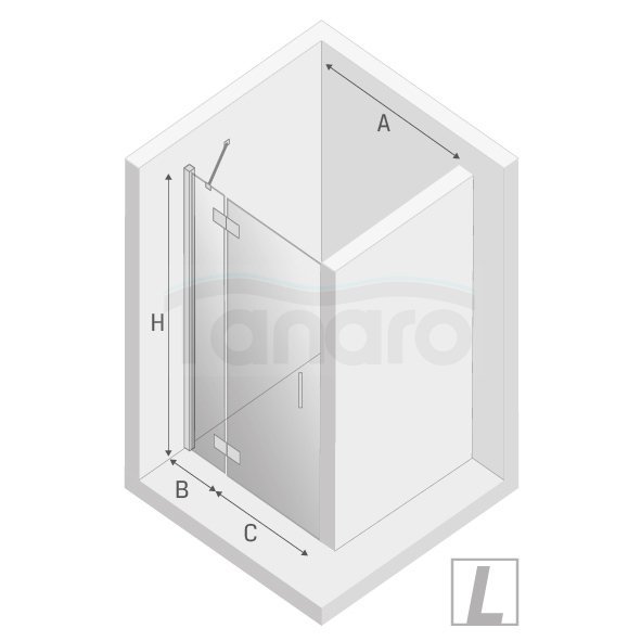 NEW TRENDY Drzwi wnękowe NEW RENOMA 110x195 D-0362A Lewe