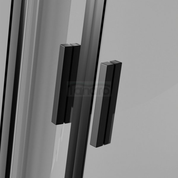 BESCO Kabina prysznicowa 80x80x190  Zarya Black ZPB-80-190-C