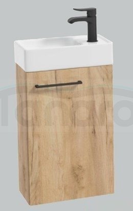 GAMA SMARTY - komplet umywalka + szafka 50 1D  DSM (zestaw do samodzielnego montażu) DĄB CRAFT ZŁOTY  207-D-05017 + 1430