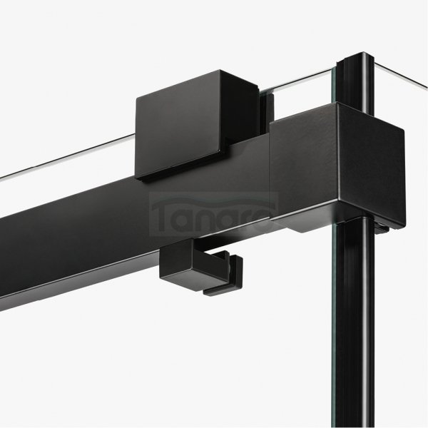 NEW TRENDY Kabina prysznicowa SOFTI BLACK X 1D prostokątna L 110x90x200 szkło czyste 8mm Active Shield 2.0 EXK-5387