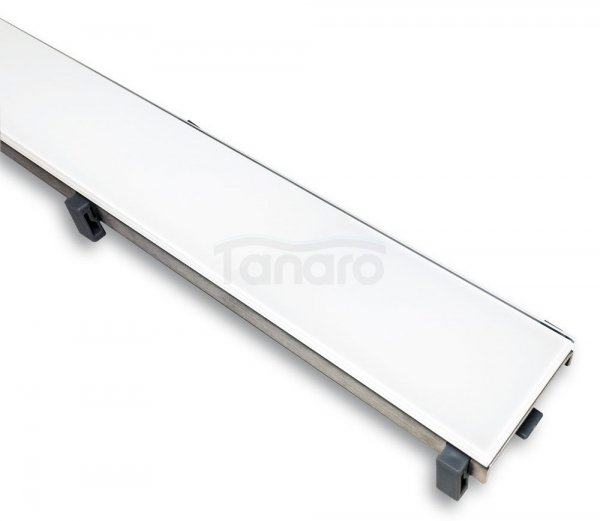 OKEDA Odpływ liniowy PRIME LINE WHITE GLASS 100cm - białe szkło  20100.06