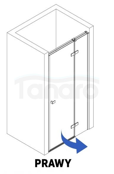 REA - Drzwi prysznicowe ATLAS 120 Chrome PRAWE