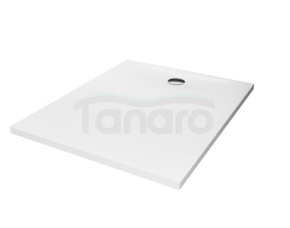 NEW TRENDY Brodzik prostokątny 110x80x3,5 konglomerat NEX biały B-0459