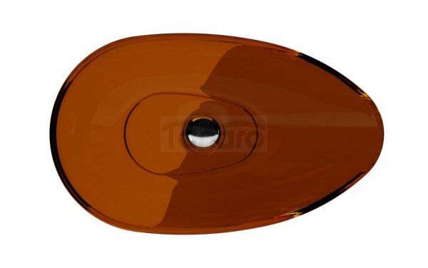 BESCO Umywalka nablatowa Neya Earth Rust + maskownica biała #UMN-60-ERW