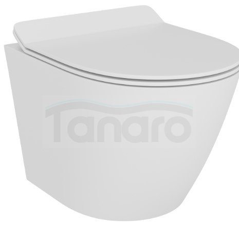AQUAFORM - miska wc VIGO Rimless z deską duroplastową SLIM wolnoopadającą, kolor biały  CE-MW-003-11-RIM
