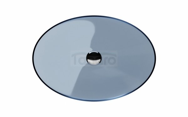 BESCO Umywalka 50x35 Anya Blue Wave + maskownica biała #UMA-50-BWW