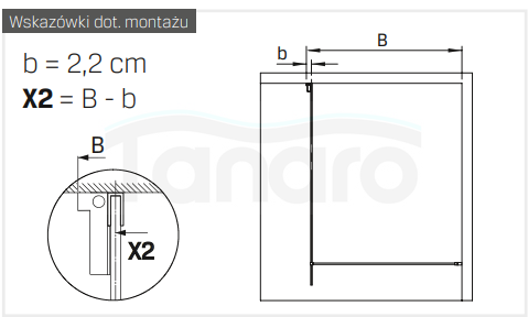 NEW TRENDY Kabina prysznicowa ścianka WALK-IN z uchwytem relingowym AVEXA 100x200 szkło 8mm EXK-2528