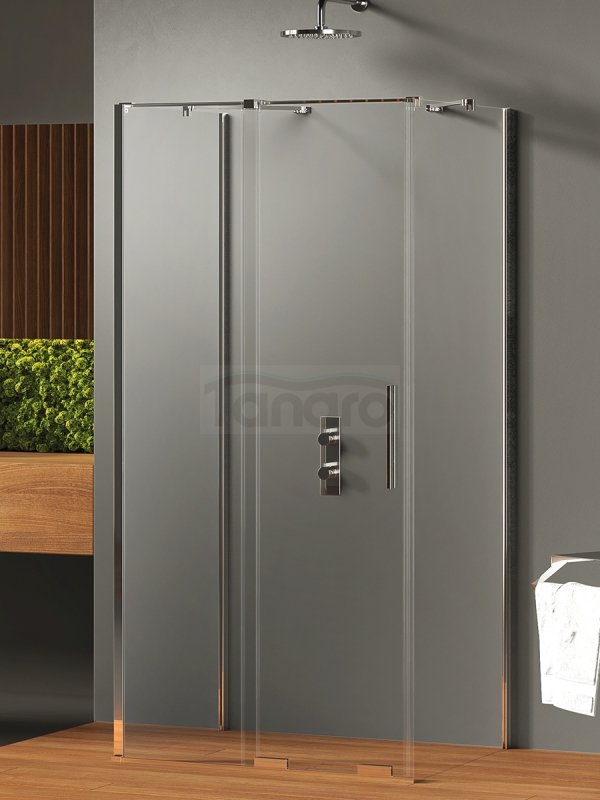 NEW TRENDY Kabina prysznicowa SMART 1D prostokątna przyścienna U 120x90x200 szkło czyste 8mm Active Shield 2.0 EXK-4077