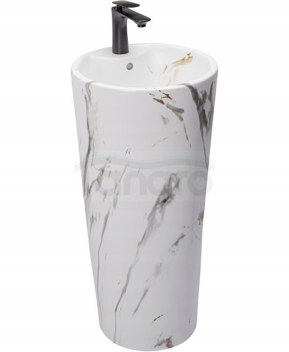 REA - Umywalka Ceramiczna Wolnostojąca BLANKA Marble Marmur Matt