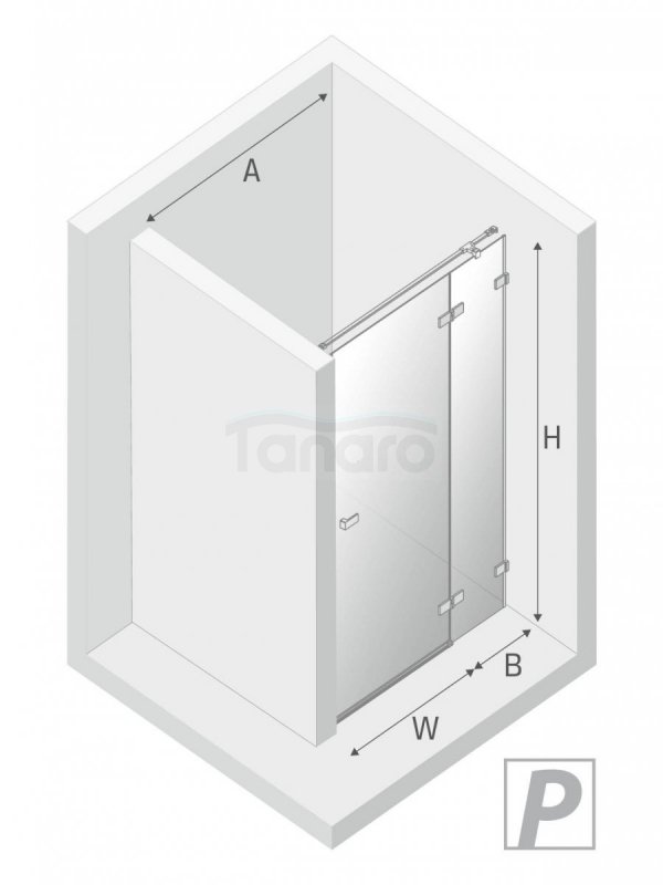NEW TRENDY Drzwi wnękowe prysznicowe Avexa 120x200  EXK-1449/1450