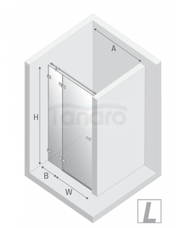 NEW TRENDY Drzwi wnękowe Avexa Black XR, drzwi pojedyncze 80x200 EXK-6835/EXK-6836