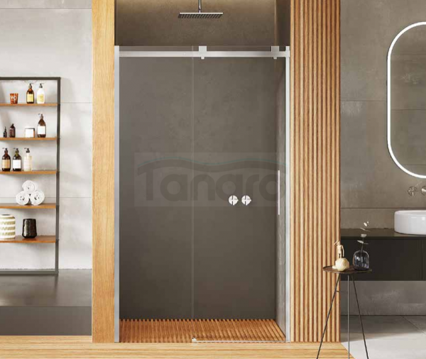 NEW TRENDY Drzwi prysznicowe przesuwne samodomykające SOFTI 150x200 EXK-3900