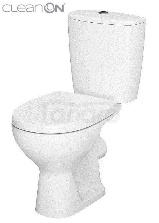 CERSANIT - Wc kompakt 613 ARTECO 010 New CleanOn z deską duroplastową, antybakteryjną, wolnoopadającą z funkcją łatwego wypinania  K667-052