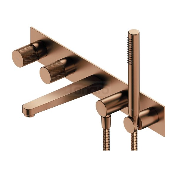 OMNIRES Bateria wannowa 5-otworowa podtynkowa CONTOUR miedź szczotkowana CT8037/1CPB