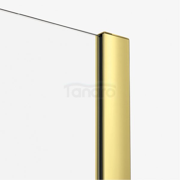 NEW TRENDY Kabina prysznicowa walk in Smart Light Gold, przesuwna, wspornik skośny 130x200 EXK-4298-WU