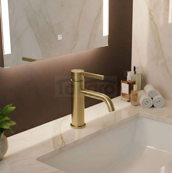 REA Bateria Umywalkowa Rea Foster Złoty Szczotkowany Niska