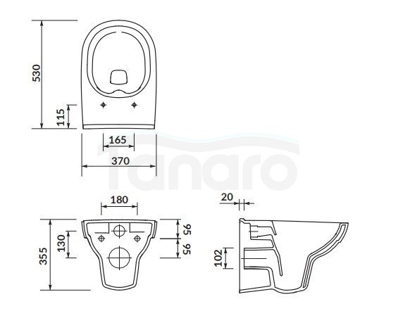 CERSANIT - Miska zawieszana CITY NEW Cleanon box  K35-028