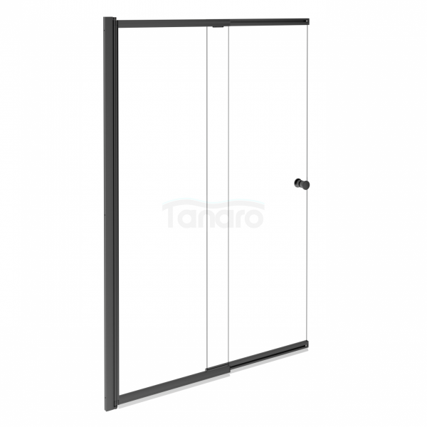 BESCO Parawan wannowy przesuwny 100x150 Easy Slide Gun Metal 100 PESGM-2S