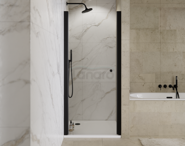 BESCO Drzwi prysznicowe 80x195 Sinco Black 80 DS-80-B