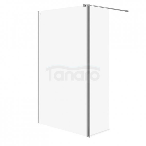 CERSANIT KABINA WALK-IN MILLE Z ŚCIANKĄ STAŁĄ CHROM 120x30X200 S601-175