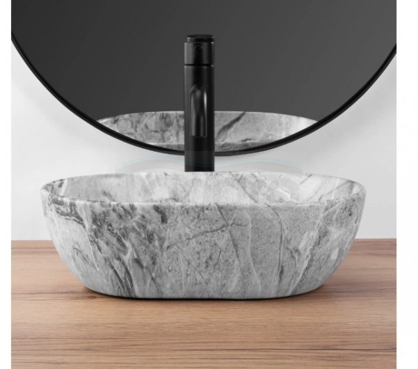REA - Umywalka nablatowa AMELIA MINI STONE MATT