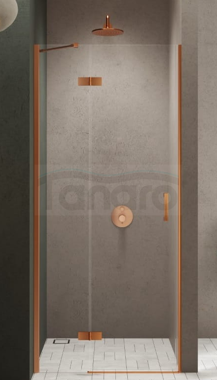 New Trendy NESTA COPPER BRUSHED drzwi prysznicowe 90 cm prawe D-0920A