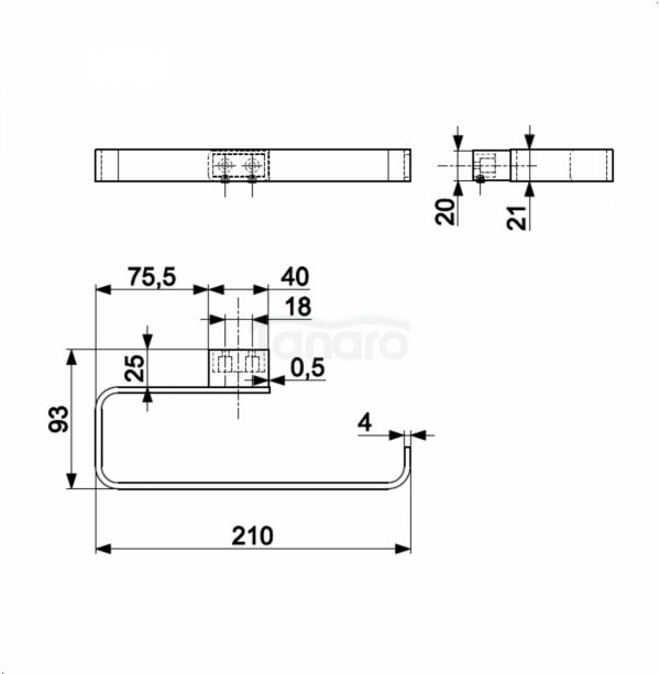 ARMATURA KRAKÓW KFA wieszak ręcznikowy ring CHROM 864-033-00