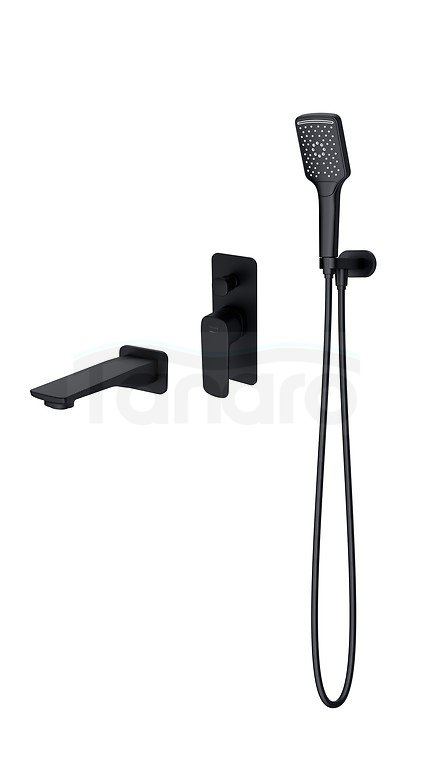 CERSANIT - Zestaw wannowy podtynkowy LARGA czarny  S952-044
