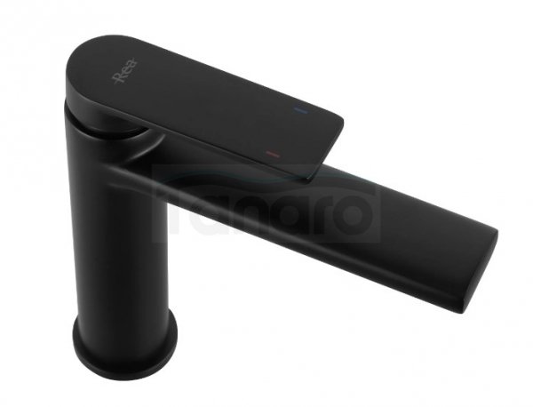 REA - Bateria umywalkowa VERSO Czarna Niska