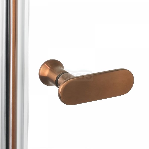 NEW TRENDY Kabina prysznicowa New Soleo Copper Brushed, pojedyncze drzwi, z dodatkową ścianką 100x110x195 K-1993