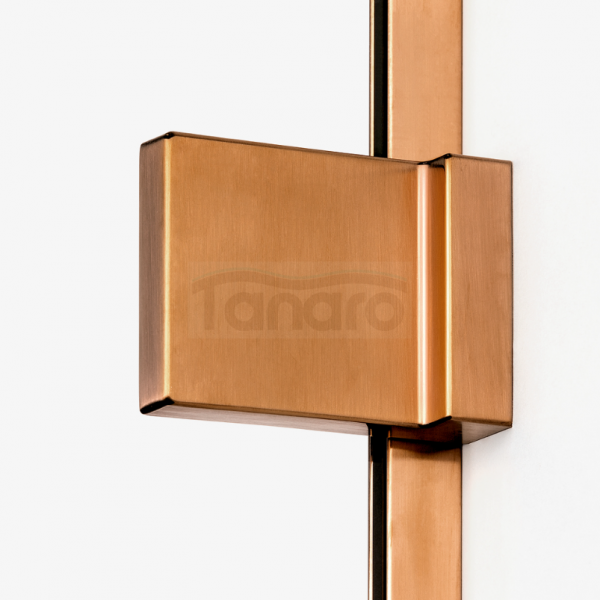 NEW TRENDY  Kabina prysznicowa AVEXA COPPER BRUSHED walk-in U 80x200 szkło czyste 8mm Active Shield 2.0  EXK-7167