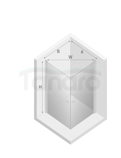 NEW TRENDY Kabina prysznicowa NEW SOLEO COPPER BRUSHED 2D prostokątna U 90x100x195 szkło czyste 6mm Active Shield - wahadłowe K-2015