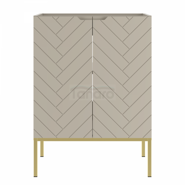 MEGSTYL ASPEN-09 - Szafka Pod Umywalkę 2D 60cm kaszmir złoty stelaż ASPEN-000026
