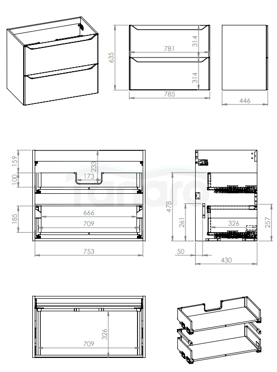 ELITA SZAFKA 78.5 x 63.5 x 44.2  HELO 80 2S WHITE MATT PDW RE010800205290