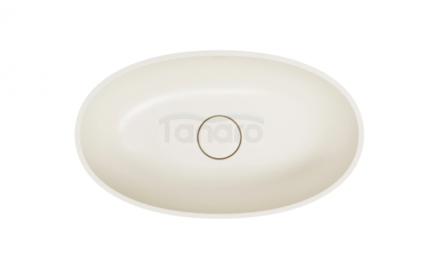 OMNIRES umywalka nablatowa, 50 x 32 cm SHELL M+ white sand mat (WS) SHELL500UNWS