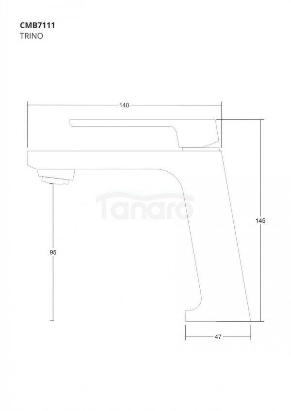 CORSAN Bateria umywalkowa Trino czarna CMB7111BL